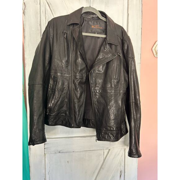 Men's Vintage Ben Sherman Genuine Leather Motorcycle Jacket Medium - Picture 3 of 12